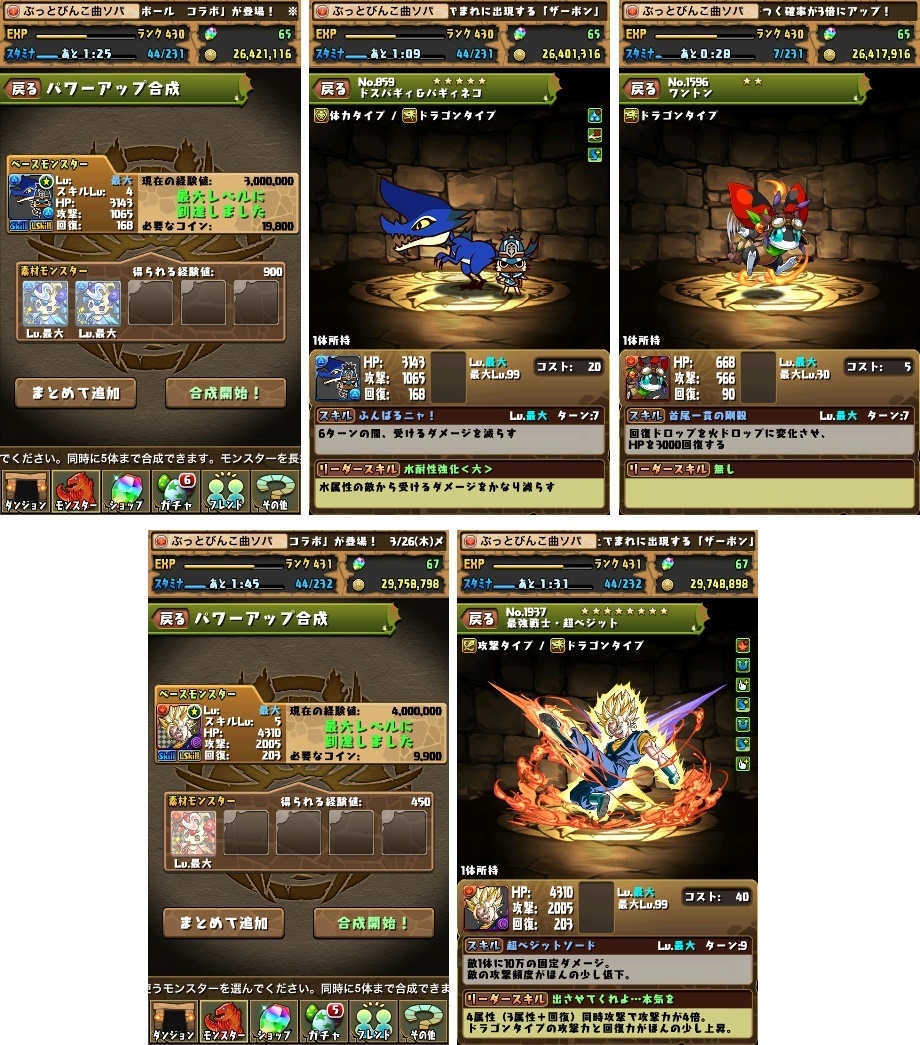 パズドラ 今月の育成 スキルマ 魔人ブウ 純粋 ドスバギィ バギィネコ 最強戦士 超ベジット Lv最大 ワントン ぶっとび冒険記